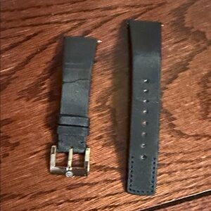 Authentic Michele Watch Band -Black, 20mm